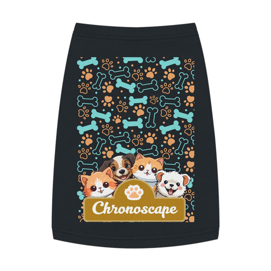 Dog Paw & Bones Pet Tank Top — 'Chronoscape' Cute Puppy Graphic Printify