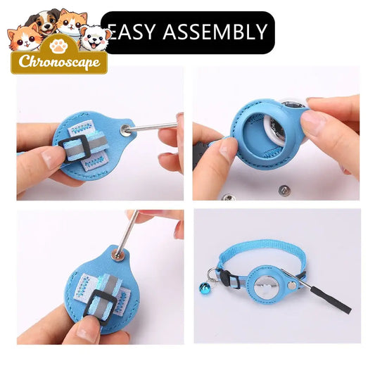 Reflective Airtag Case Collar for Cats and Dogs Leashes Collars & Petwear
