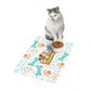 Cute Paw Print Pet Food Mat (12x18) — Waterproof Dog & Cat Feeding Placemat with Bones Design Printify