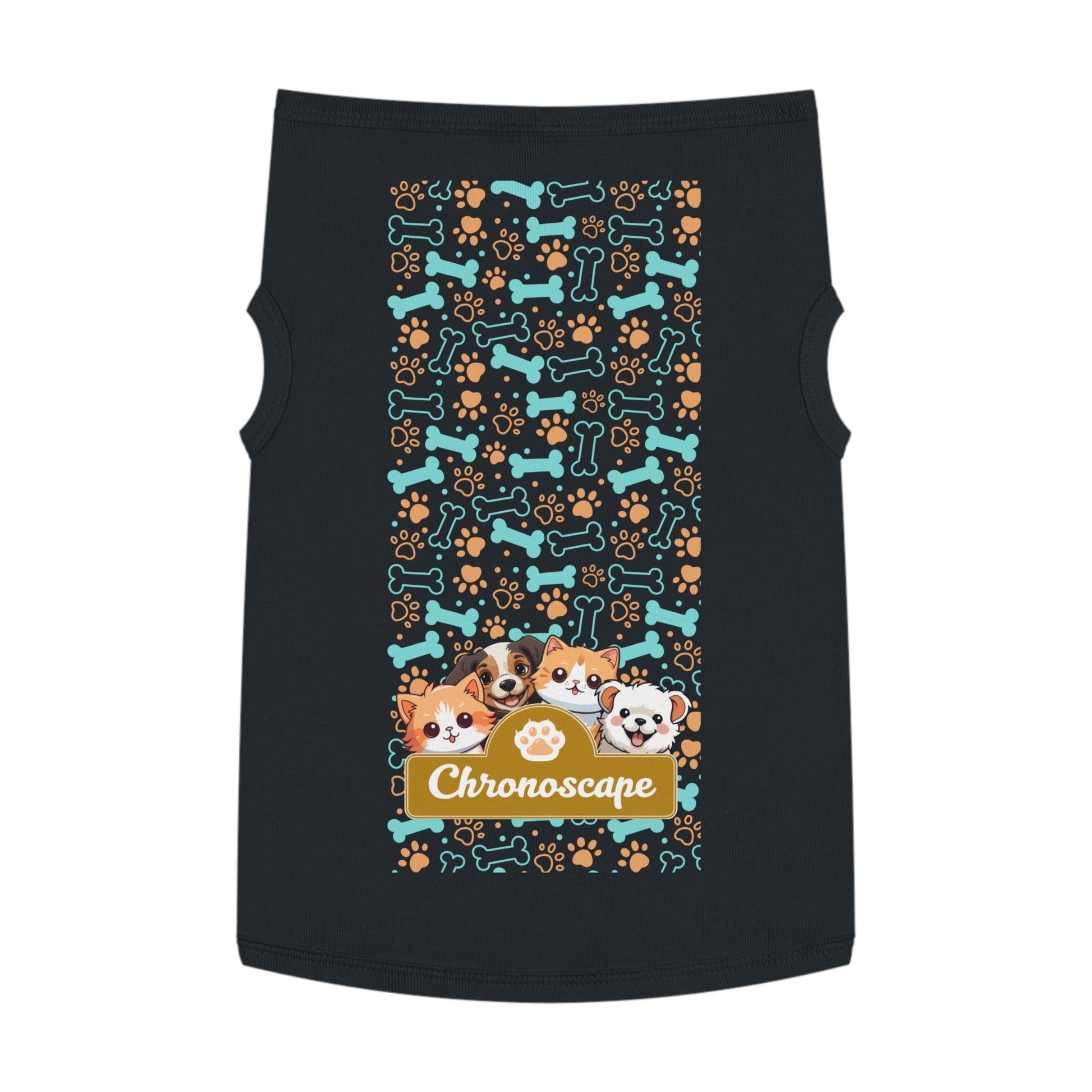 Dog Paw & Bones Pet Tank Top — 'Chronoscape' Cute Puppy Graphic Printify