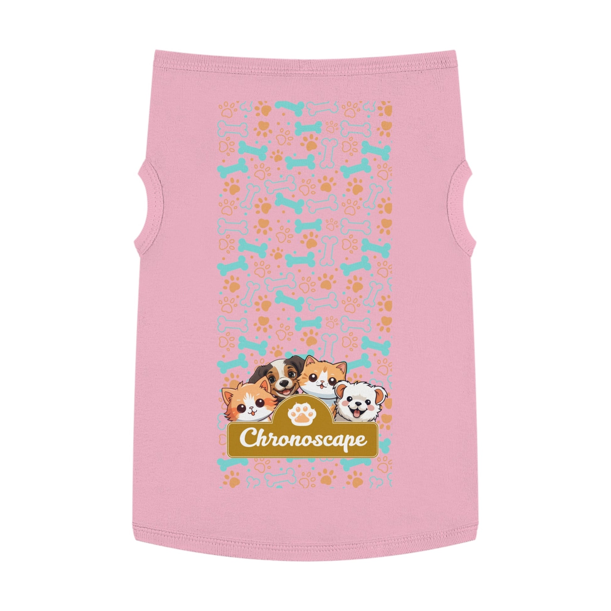 Dog Paw & Bones Pet Tank Top — 'Chronoscape' Cute Puppy Graphic Printify