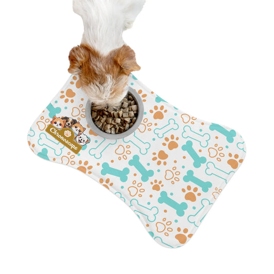 Chronoescape Pet Feeding Mat — Modern Waterproof Bowl Placemat Printify