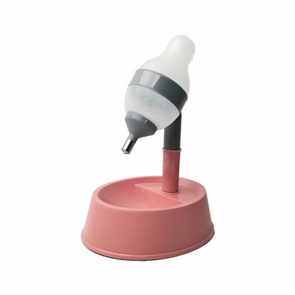 Automatic Pet Water Dispenser Stand Feeder Bowl Adjusting Height Maroon Asteria