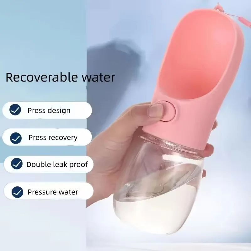 Portable Pet Water Bottle with Food Dispenser Chronoscape