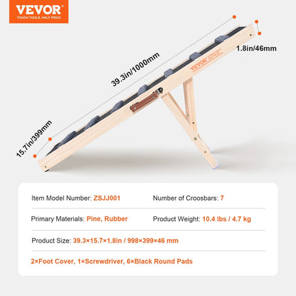Foldable Adjustable Wooden Dog Ramp with Anti-Slip Surface Chronoscape