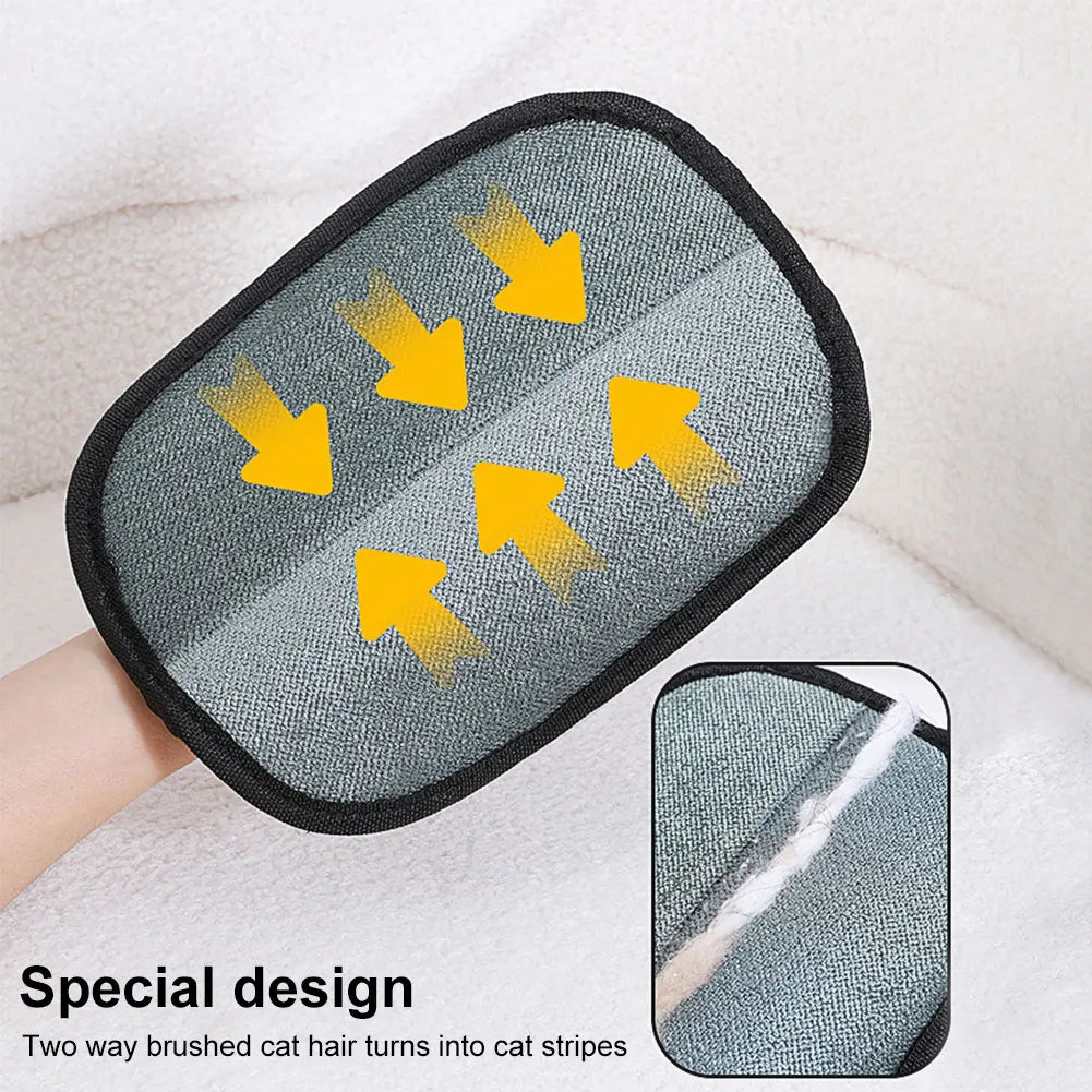 Double-Sided Pet Hair Remover Grooming Gloves Chronoscape