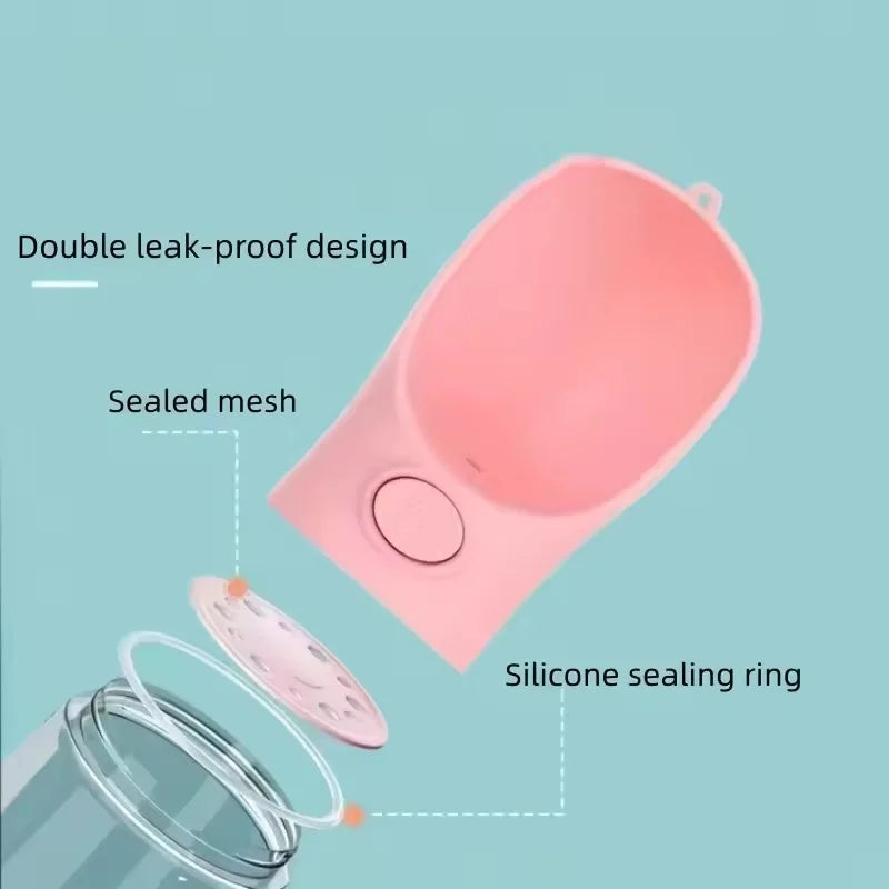 Portable Pet Water Bottle with Food Dispenser Chronoscape