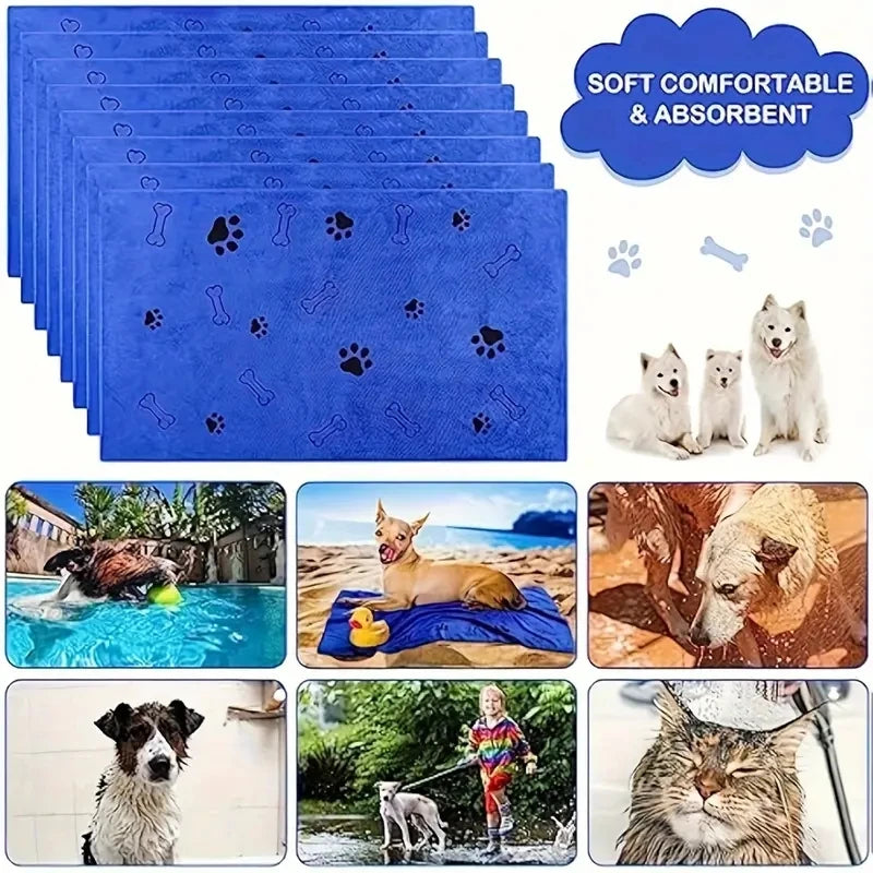 2PCS Microfiber Dog Towels – Quick Dry Pet Bath Towels Chronoscape