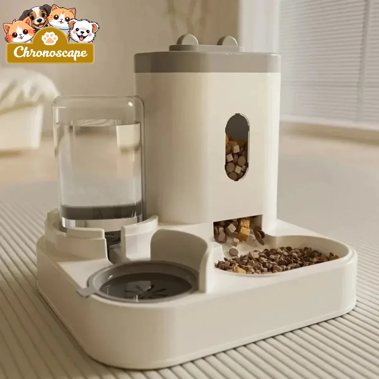 Automatic Pet Feeder with Water Fountain – Large Capacity Chronoscape