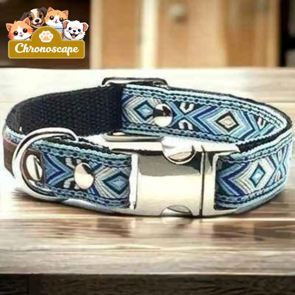 Cotton Paws Bespoke Engraved Designer Dog Collar Large (38-60cm) Leashes Collars & Petwear