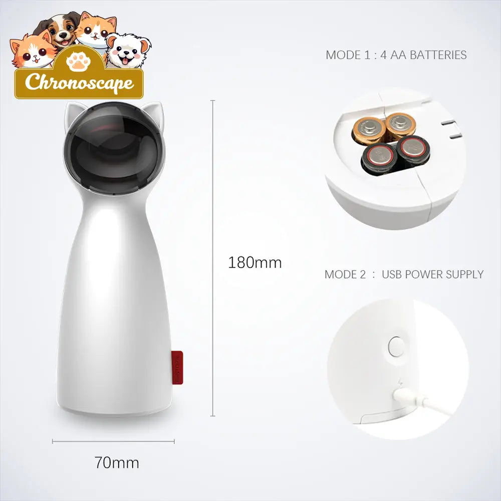 Creative Cat Pet LED Laser Funny Toy Smart Automatic White Toys