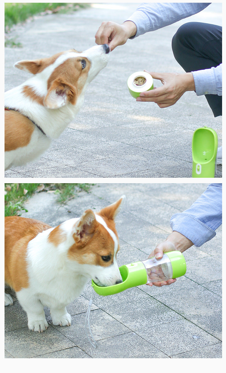 Portable Pet Food & Water Bottle Teal Winterberry