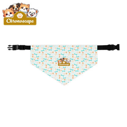 Dog Bandana Collar — Cute Paw Print & Bone Pattern Pet Scarf L Pets