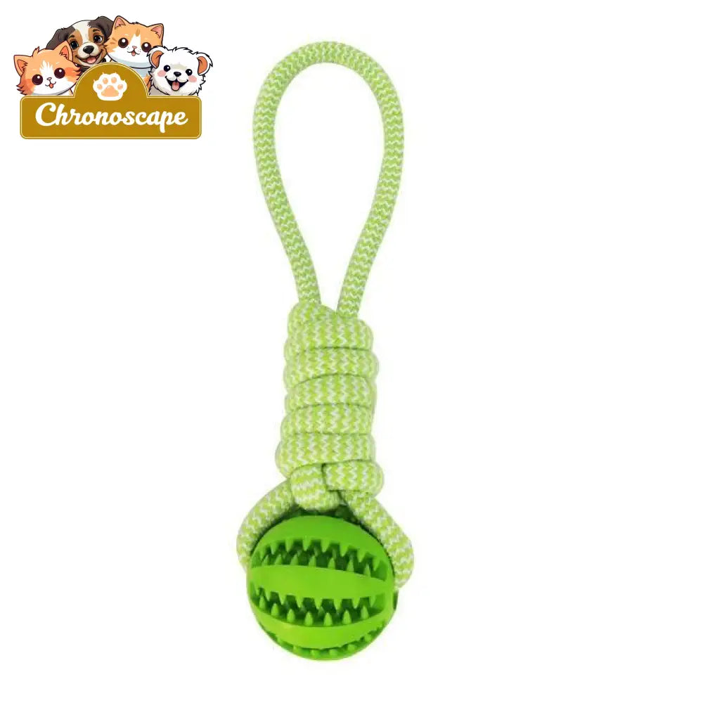 Durable Rubber Ball Chew Toy with Cotton Rope Toys
