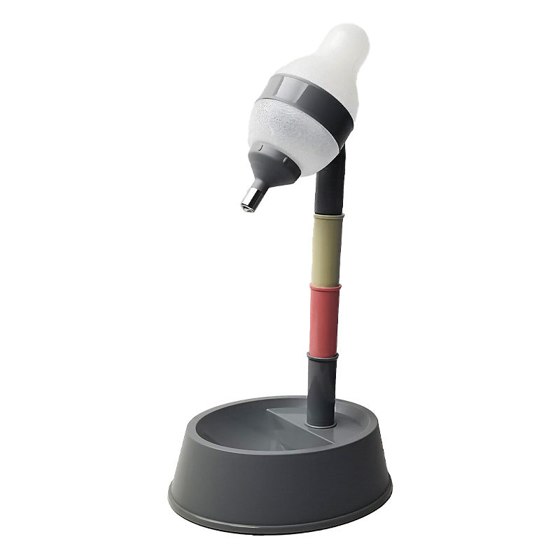 Automatic Pet Water Dispenser Stand Feeder Bowl Adjusting Height Maroon Asteria