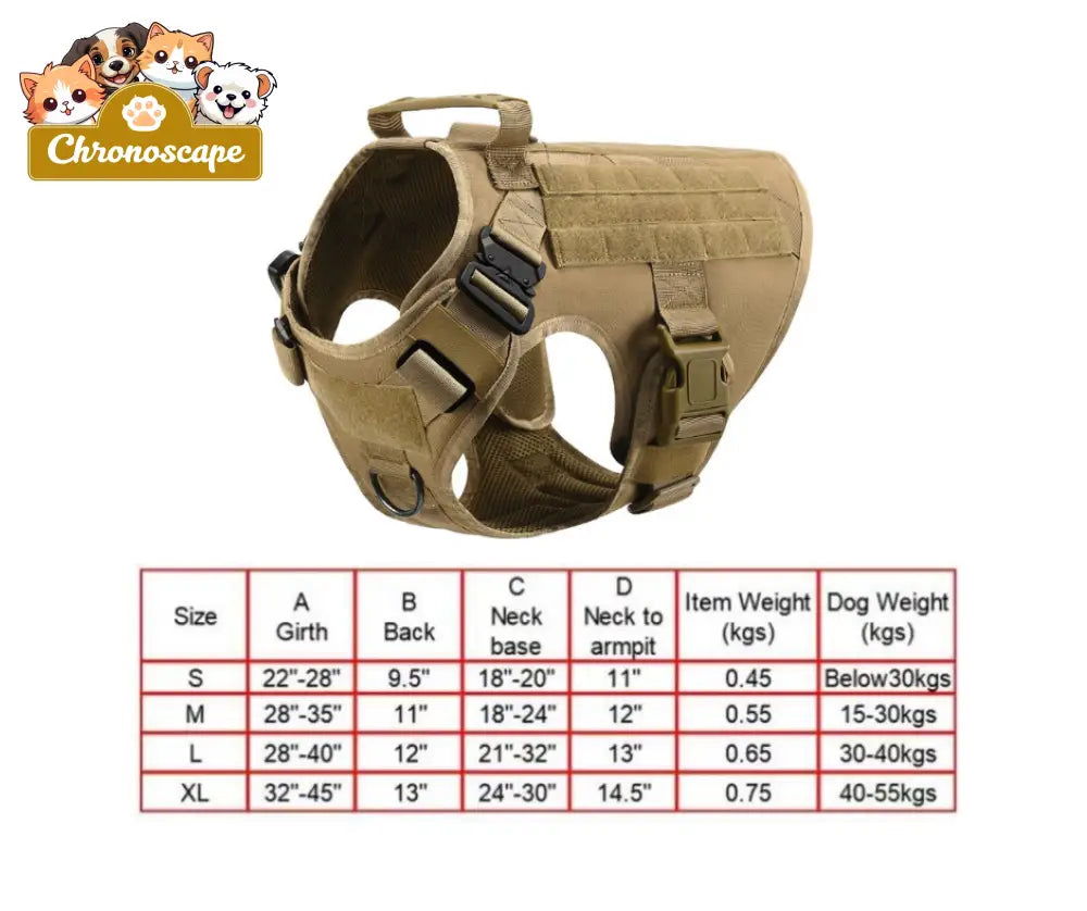 Fast Shipping Military Dog Tactical Harness and Leash Set Leashes Collars & Petwear