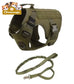 Fast Shipping Military Dog Tactical Harness and Leash Set Leashes Collars & Petwear
