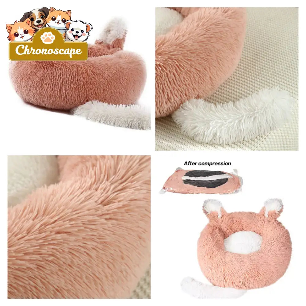 Fast Shipping Plush Pet Bed with Ears and Tail for Cats and Small Dogs Beds & Blankets