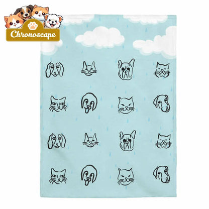 It’s Raining Cats and Dogs Plush Blanket 30’’ × 40’’ Home Decor