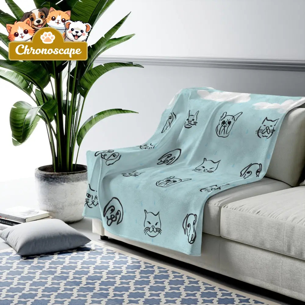 It’s Raining Cats and Dogs Plush Blanket Home Decor