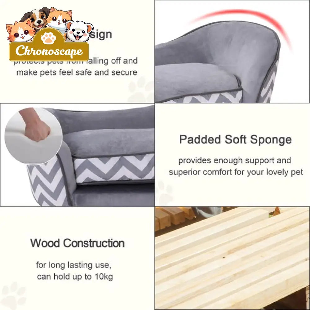 PawHut Pet Soft Warm Sofa Elevated Dog Puppy Sleeping Bed Bed Raised Beds & Blankets