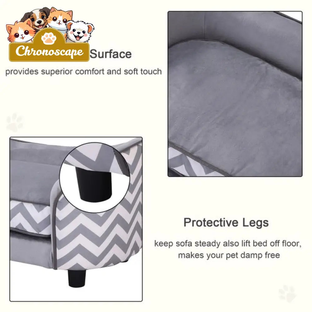 PawHut Pet Soft Warm Sofa Elevated Dog Puppy Sleeping Bed Bed Raised Beds & Blankets