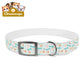 Pet Collar — Cute Paw & Bone Pattern Adjustable Dog Collar (Blue & Tan) XL / Gun Metal / TPU Pets