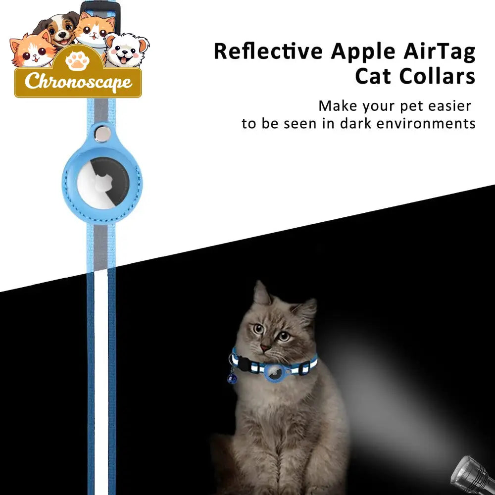 Reflective Airtag Case Collar for Cats and Dogs Leashes Collars & Petwear