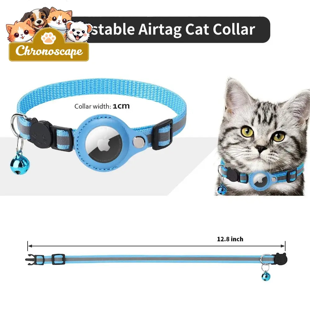 Reflective Airtag Case Collar for Cats and Dogs Leashes Collars & Petwear