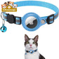 Reflective Airtag Case Collar for Cats and Dogs Neck 22-32cm / Blue Leashes Collars & Petwear