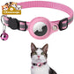 Reflective Airtag Case Collar for Cats and Dogs Neck 22-32cm / Pink Leashes Collars & Petwear