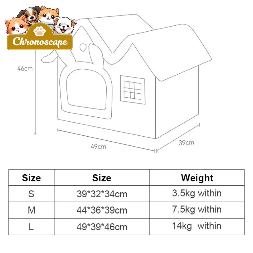 Removable Roof Plush Pet House Pets