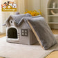Removable Roof Plush Pet House Pets