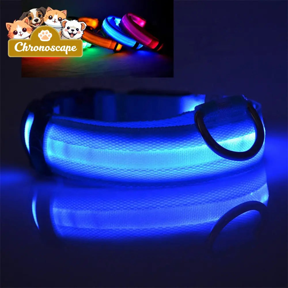 USB RECHARGEABLE LED PET DOG COLLAR Leashes Collars & Petwear