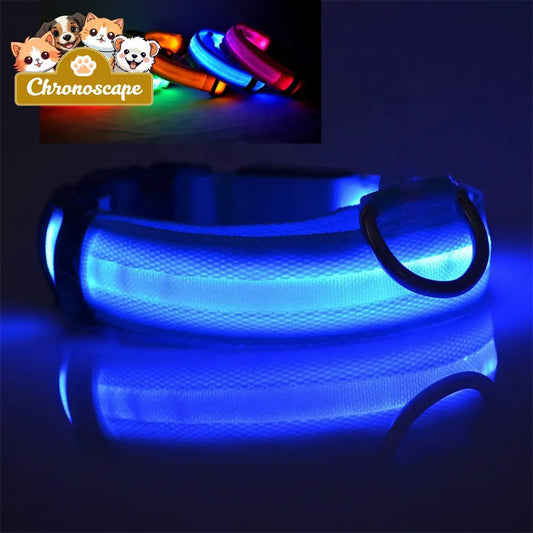 USB RECHARGEABLE LED PET DOG COLLAR Leashes Collars & Petwear